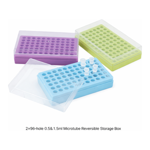 Boîte de rangement pour microtubes réversible en PP à 296 trous avec couvercle transparent en PC pour échantillons de laboratoire - Product Image 3