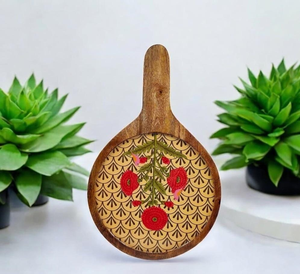 Bandeja de Madera de Lujo para Pizza, Plato Giratorio para Servir Alimentos, Cortador de Queso y Pan, Accesorio de Cocina - Product Image 3