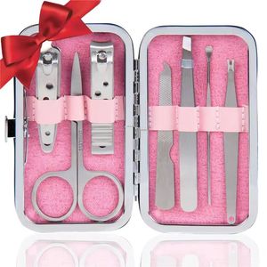 Stainless Steel 7 in 1 <b>Nail</b> Kit Portable Manicure Tools <b>Set</b> with Case for Adult Luxury Gift Box Style - Product Image 1