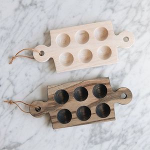 Support à œufs en bois de style farmhouse, présentoir à œufs pour comptoir, décoration de cuisine moderne, utilisation quotidienne - Product Image 4