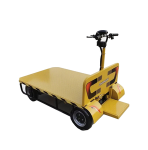 Carga de 4 <span class=keywords><strong>ruedas</strong></span> Herramienta plana Manejo de transporte Carro de carga resistente Carro eléctrico <span class=keywords><strong>con</strong></span> volante - Product Image 6