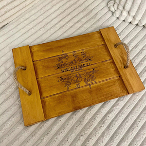 Bandeja de Madera Grabada con Láser y Diseño Impreso, Bandeja de Madera Detallada con Diseño Impreso para Regalos Corporativos Premium, Suministro al por Mayor de Platos para Servir - Product Image 1