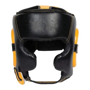 Protector de cabeza de boxeo de color amarillo negro, casco de boxeo juvenil para hombres, equipo de protección de Taekwondo, protectores de cabeza de Taekwondo - Product Image 1