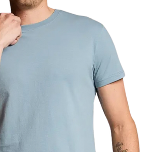 เสื้อยืดคอกลมทรงปกติสำหรับผู้ชาย แขนสั้น สไตล์มินิมอลลำลอง ใส่ได้ทุกวัน รับผลิตตามสั่ง ขายส่ง เสื้อยืดผ้าคอตตอนเจอร์ซีย์ เสื้อผ้าพื้นฐาน ผลิตแบบ OEM - Product Image 2