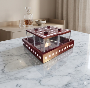 Luxury Middle East Chocolate <b>Gift</b> <b>Box</b> Fancy Paint Nuts Wood Packing Piano Lacquer Dates Ramadan <b>Cake</b> Wooden Storage Serving Tray - Product Image 1