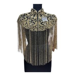 ชุดคลุมกำมะหยี่ประดับลูกปัดผ้าฝ้ายแท้ 100% คุณภาพสูง งานแฮนด์เมด ปี 2024 สำหรับผู้หญิง แฟชั่นทันสมัย มีจำหน่ายในราคาขายส่งสำหรับการส่งออก - Product Image 1