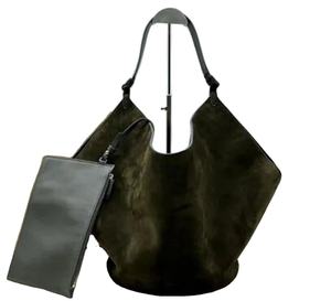 Bolso de Hombro Grande de Cuero Vintage Color Cognac Marrón con Correa Única y Parte Superior Abierta para Mujer - Product Image 1