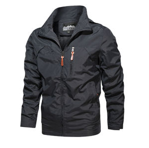 Veste bomber coupe-vent pour homme, col montant, nouvelle mode hiver, qualité supérieure OEM, logo personnalisé, grande taille. - Product Image 5