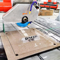 Scie à pont GANGER 5 axes pour la découpe de pierre, coupe-carreaux à 45 degrés, coupe-marbre, moteur 29KW, haute productivité, 3200mm