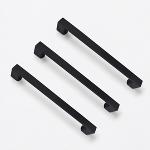 New Arrival Minimalist Zinc Alloy <b>Matte</b> <b>Black</b> Cabinet Handles Furniture Drawer Pulls for Kitchen Bathroom Dining Nightstands - Product Image 3
