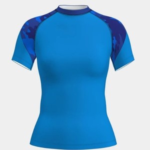 Haut de protection anti-UV unisexe à manches longues en Spandex/Polyester, personnalisé, séchage rapide, imprimé par transfert thermique, sans coutures, UPF50, pour le surf, vente en gros - Product Image 3