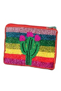 กระเป๋าใส่เหรียญแบบมีลวดลายสำหรับทุกเพศ ทำด้วยมือด้วยงานปักลูกปัดเม็ดเล็กอย่างประณีต แรงบันดาลใจจากกระเป๋าเครื่องสำอาง - Product Image 3