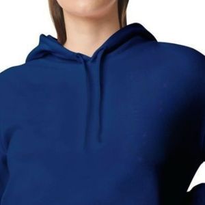 <b>Navy</b> Blue Womens Pullover Hoodie Long Sleeve Fleece Sweatshirt Kangaroo Pocket Casual Customized Logo Wholesale Hooded <b>Top</b> - Product Image 6