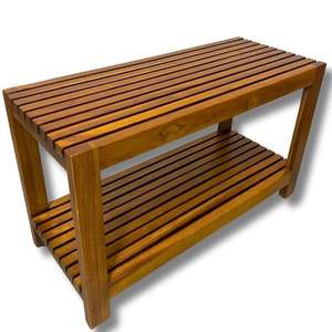 Banc de douche en teck fabriqué en Indonésie - Product Image 1