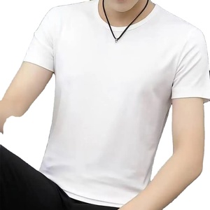100% coton col rond court bricolage T-Shirt pour hommes personnalisé poids lourd Street Style haute qualité impression par transfert de chaleur sur le logo avant - Product Image 6