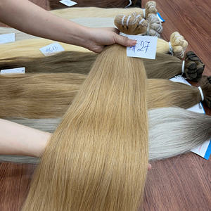 Mega Sale - Coloration capillaire de luxe vietnamienne - Blond # Extensions de cheveux naturels ondulés 613 en trame, lot de 613 mèches - Product Image 5