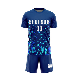 Uniforme de Fútbol Hecho en Fábrica al Por Mayor con Logotipo Personalizado Impreso, Jersey de Fútbol de Manga Corta y Pantalones Cortos de Primera Calidad con MOQ Bajo - Product Image 2