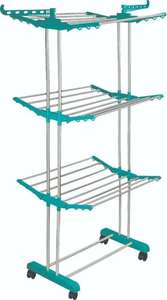 Stainless Steel <b>Clothes</b> <b>Drying</b> <b>Rack</b> <b>Foldable</b> Four Layers Round Standing Laundry Stand Heavy Duty Balcony Organizer Unit - Product Image 3