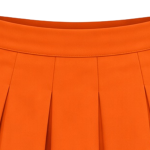Bright <b>Orange</b> Sublimated Cheer Panel <b>Skirt</b> <b>Pleated</b> Athletic Team Uniform Bottoms Sports Training Wear Performance Competition - Product Image 5