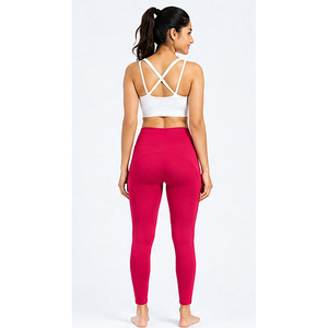 Women Solid High Waist Yoga <b>Leggings</b> <b>with</b> Butt Shaping Design Breathable Cotton Spandex Material and Utility <b>Pocket</b> For Sports - Product Image 2