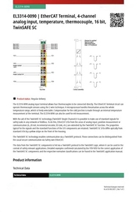 Terminal de Entrada Analógica EtherCAT EL3314 de Calidad de Exportación para Medición de Temperatura con Sensor RTD, Disponible para la Venta - Product Image 4