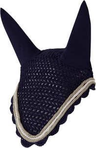 Protector de Orejas para Caballo, Tipo Peacoat, Color Azul Oscuro, Malla Antimoscas, Gorro con Malla, Producto Ecuestre, Color Azul Oscuro - Product Image 2