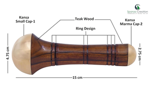 Kansa Wellness <b>Massage</b> <b>Wand</b> Ayurvedic Bronze Facial <b>Massage</b> Tool for Face Eyes Neck Foot and Body Traditional Indian Self-C - Product Image 3