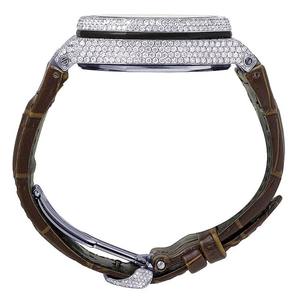 Reloj de Cuarzo Moissanite de Alta Gama Personalizado, Estilo Hip Hop de Lujo, Diamantes con Claridad VVS, Caja Cuadrada, Cristal Romano, Acero Inoxidable - Product Image 2