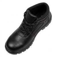 Chaussures de sécurité en acier noir, cuir véritable, imperméables, respirantes, bottes de travail antidérapantes, usage industriel, construction, usine, toutes utilisations
