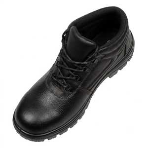 <b>Black</b> Steel Toe Safety Shoes Genuine Leather Waterproof <b>Work</b> <b>Boots</b> Anti Slip Industrial Mining Footwear Custom Logo - Product Image 5