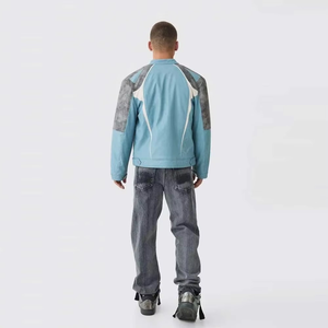 แจ็คเก็ตหนังมอเตอร์ไซค์สไตล์วินเทจสำหรับผู้ชาย คุณภาพสูง เคลือบผิวอย่างดี ดีไซน์หรูหรา ซิปหน้าปรับแต่งได้ ราคาประหยัด - Product Image 6