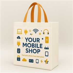 Sacs de courses réutilisables personnalisables, pliables, non tissés, écologiques, grands sacs de courses simples avec votre logo - Product Image 3