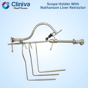 Scope Holder with Nathanson Liver Retractor Manual High Quality Reusable Surgical Instrument Set - Product Image 2