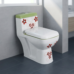 WC monobloc en céramique avec options de chasse double et de siphon en P et en S, blanc, pour usage domestique, hôtelier et extérieur - Product Image 5