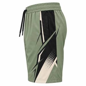 Premium <b>Mens</b> Sage Green Sublimated Athletic <b>Shorts</b> Quick Dry Waterproof Breathable Geometric <b>Pattern</b> Side Pockets Gym Running - Product Image 5