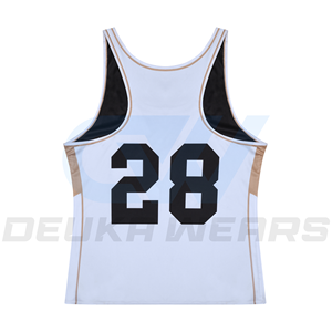 Uniformes de Lacrosse Personalizados OEM, Reversibles, Sublimados, Ligeros, Talla Grande para Mujer, Estilo Racerback, de Secado Rápido, en Poliéster - Product Image 5