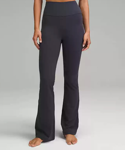 SIRIUS SPORTS Leggings de Yoga de Cintura Alta con Pierna Acampanada, Largos, Negros, de Spandex/Nylon, Sin Costuras, Transpirables, 360g, Elásticos en Cuatro Direcciones - Product Image 1