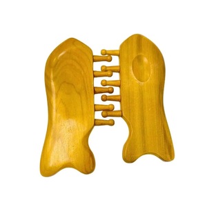 Eco-Friendly Rustic Wooden Gua Sha <b>Face</b> Massager with Solid Acacia Wood Crafts for Muscle Relaxation-New Year Gift - Product Image 2