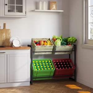 Estante para Bebidas Independiente para Almacenamiento y Distribución, Estantes de Supermercado Resistentes de Triple Capa para Embalaje de Pedidos por Correo - Product Image 3