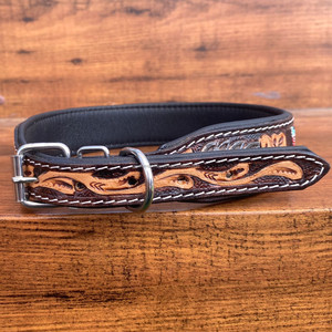 Nouveau style de collier de chien perlé en cuir de qualité supérieure personnalisé vente en gros colliers de luxe ajustables pour animaux de compagnie en cuir repoussé à la main - Product Image 2