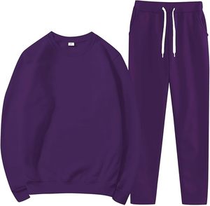 Conjuntos Deportivos de Invierno para Mujer con Logotipo Personalizado, 100% Algodón, 2 Piezas, Sudadera de Manga Larga y Pantalones - Product Image 1
