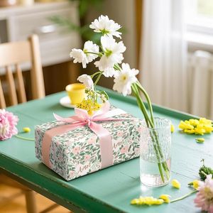 Rotolo di Carta da Regalo con Motivo Floreale e Scritta 'Amor' per la Festa della Mamma, Matrimoni o San Valentino - Product Image 2