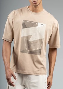 Men's Oversized <b>Black</b> <b>T</b>-<b>Shirt</b> With Geometric Pattern Digital Print Short Sleeve O-Neck Casual Jersey Cotton Top - Product Image 6