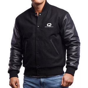 New Arrival Premium Quality <b>Men</b> Varsity <b>Jacket</b> With <b>Leather</b> Sleeves Comfortable Fit Casual Wear For Daily Use - Product Image 3