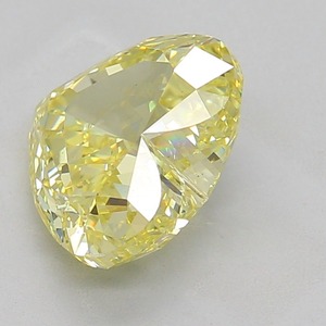 Diamant certifié 3,00 carats, jaune intense fantaisie, taille cœur, pureté VS1, finition EX, pierre libre pour la fabrication de bijoux - Product Image 2