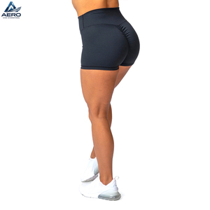 Pantalones Cortos Deportivos de Gimnasio Personalizados de la Más Alta Calidad 2026 en Tela Elástica de Color Sólido, Buen Proveedor, Crea Tu Propio Diseño - Product Image 3