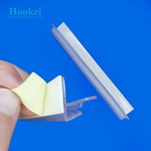 Porte-enseigne Usine Vente en gros Supergrip Plastique transparent PVC Publicité Étiquette de prix Porte-enseigne Marketing avec adhésif inférieur - Product Image 1