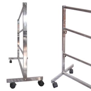 Porte-vêtements pliable en métal robuste, style moderne et luxueux, présentoir de vêtements portable à plusieurs niveaux, fabrication OEM ODM Vietnam. - Product Image 3