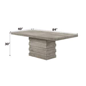 Tavolo da pranzo in rovere chiaro Faustine stile recuperato - Product Image 2