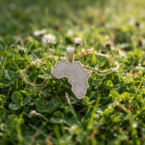 Collier de voyage unisexe plaqué or massif 10K style Hip Hop personnalisé, avec pendentif carte de l'Afrique glacé et breloques en moissanite, cadeau - Product Image 6
